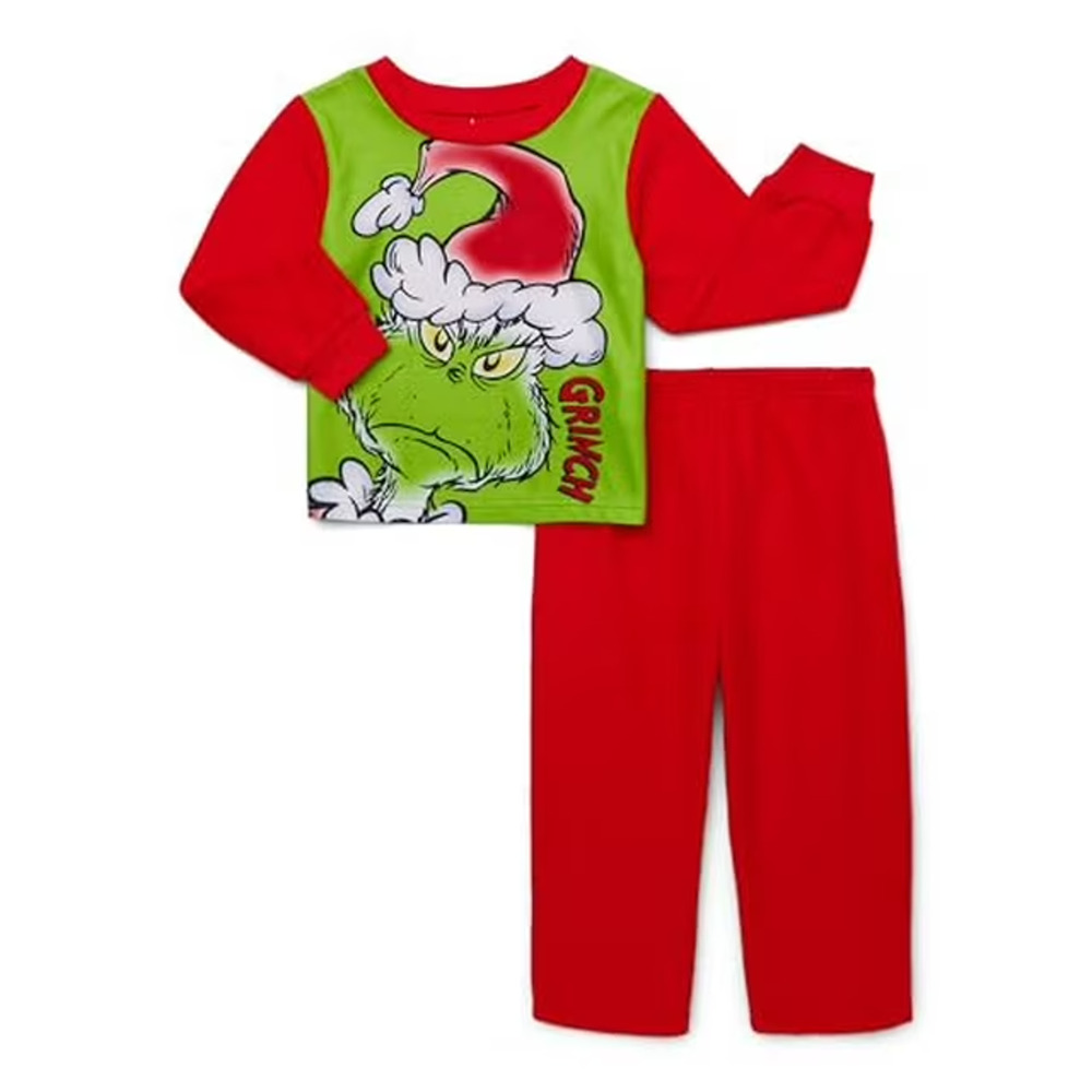 The Grinch Who Stole Christmas Toddler Pajama Set 2T - Red/Green